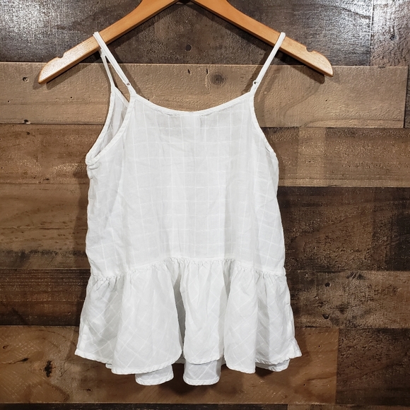 Old Navy semi sheer window pane pattern tank top woman's size XS - Picture 6 of 8